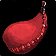 Filled Red Waterskin